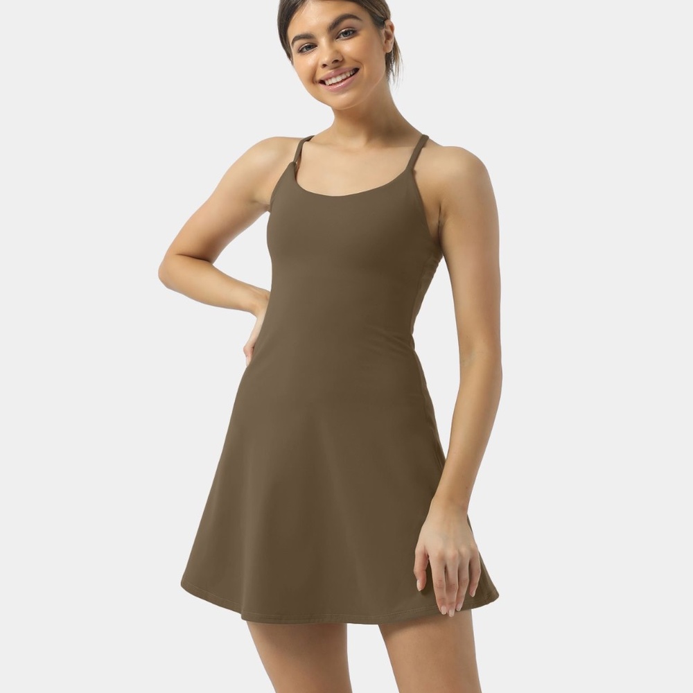 HALARA Brown Everyday Exercise Dress